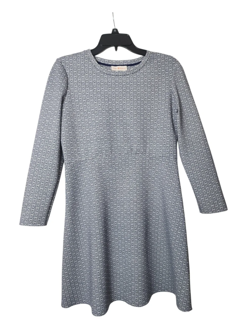 Tory Burch Corinne Gemini Link Knit Dress 3/4 Sleeve Fit & Flare Size S/M Approx